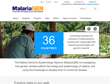 Tablet Screenshot of malariagen.net